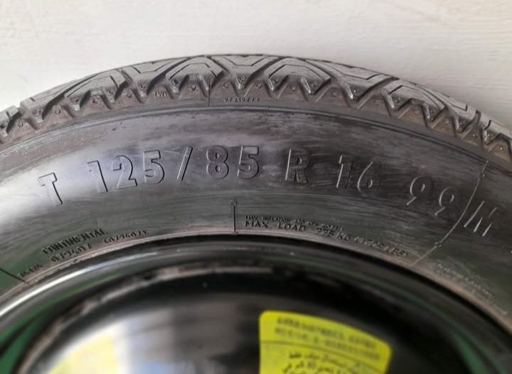 Roda suplente 16 4x108 Peugeot, Citroen jante emergência Pneu fino PSA