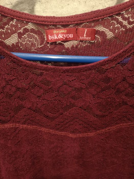 Bluzka Bershka bordowa, rozm. S/M