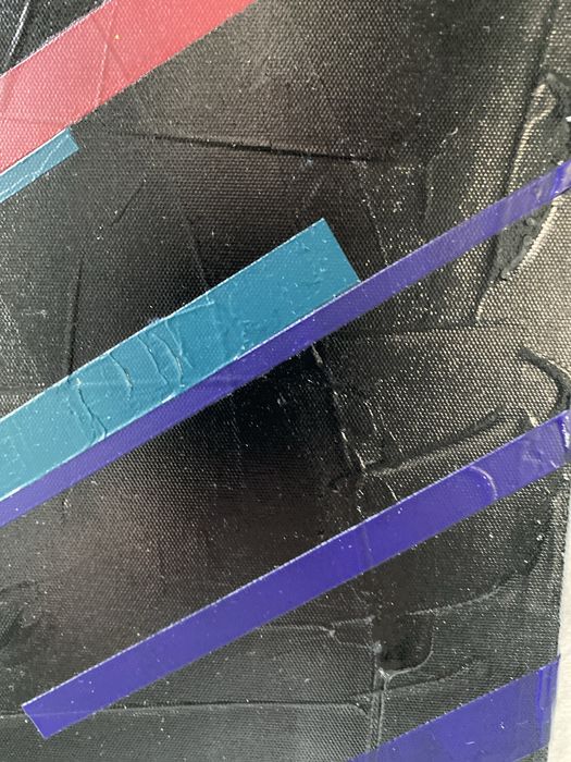 Abstrakcja obraz akrylowy na płótno poliestrowe 40x40 "Point of view"