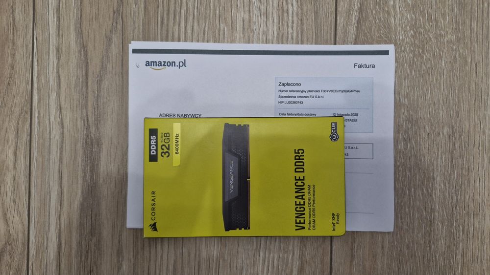 Pamięć Corsair Vengeance DDR5 2x 16 GB 32 GB 6400 MHz CL36 NOWA