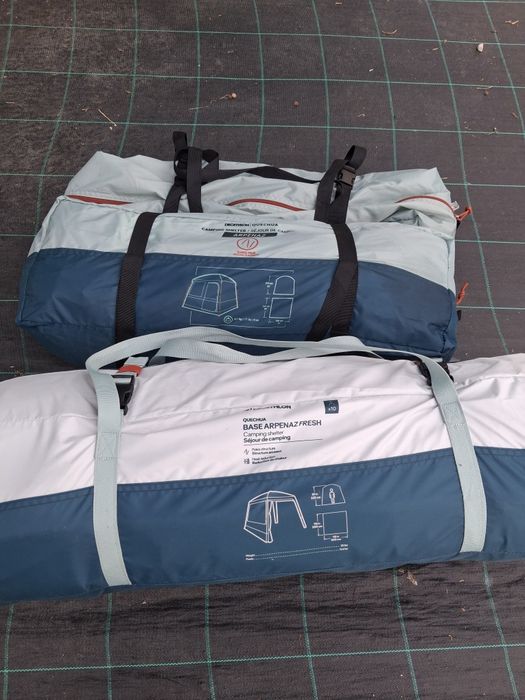 Campismo, Quechua: 2 Tendas Arpenaz (6 e 10 Pessoas) + Extras + Relva Sintética