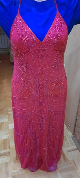 Suknia na bal 44/45 czerwona tanio okazja