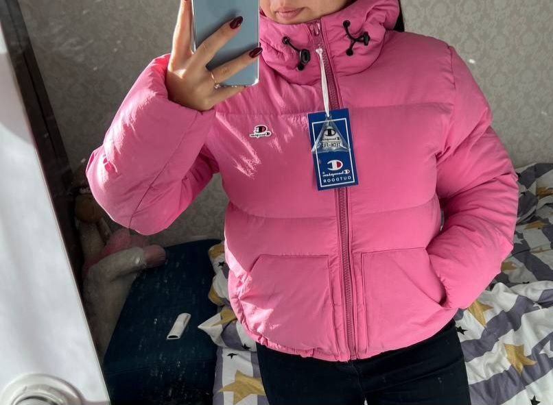 Новая зимняя куртка Champion M Pink