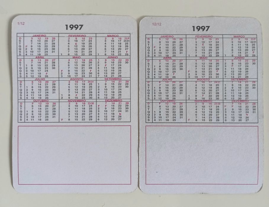 Coleção de 12 Calendários de bolso com o tema "Motos Harley Davidson"