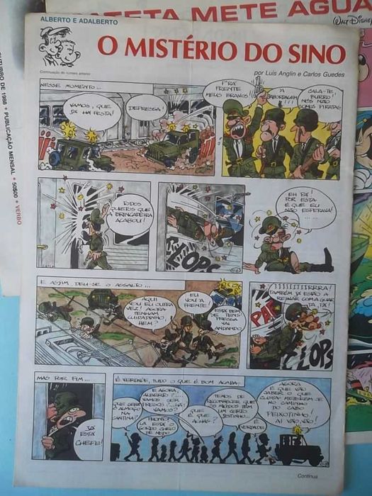 "Público Junior" e "Correio Juvenil", suplementos com banda desenhada.