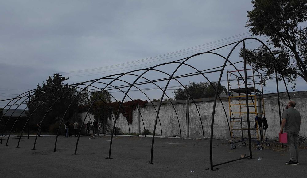 ПВХ ангар розбірний 20х10м | Для складу, гаража, СТО | Арочний ангар