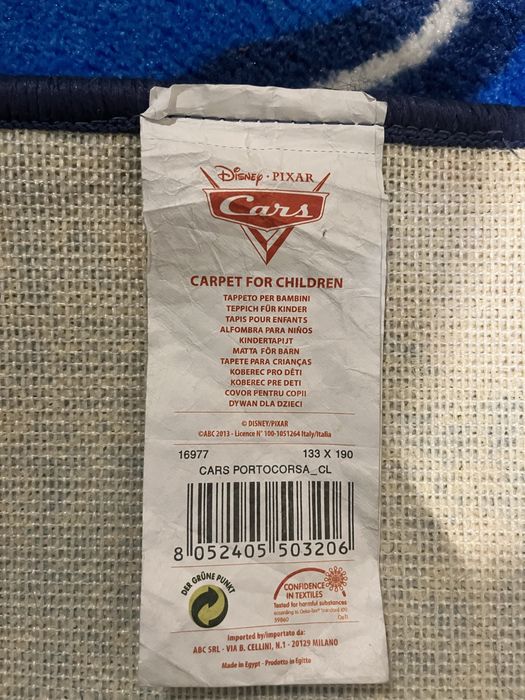 Tapete cars criança novo