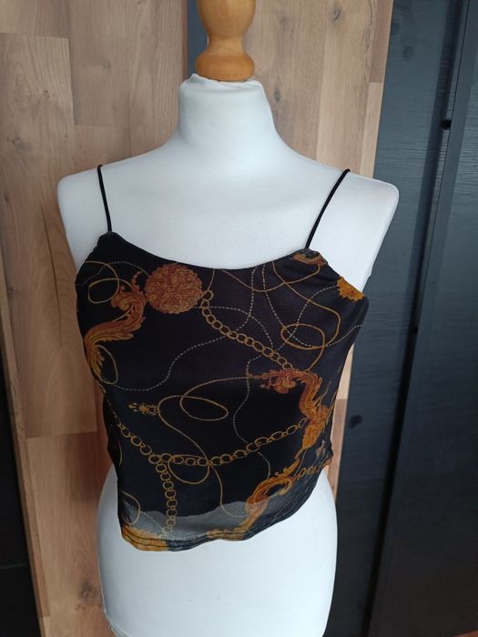 Top brązowo-czarny