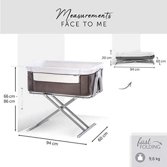 Łóżeczko rozkładane solidne dziecięce 0-9 kg Hauck E-358