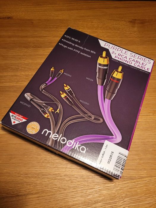 Przewod coaxial koaksjalny Melodika MD2R15 1.5m 2xRCA