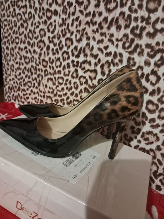 Szpilki panterka lakierki sexy sylwester 38