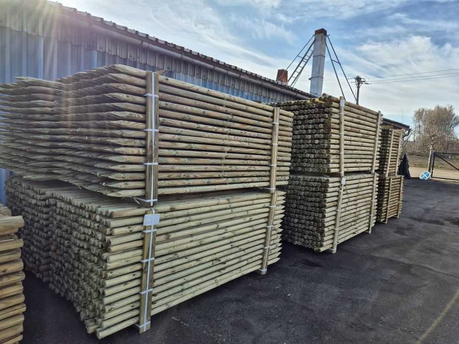 Palik do drzewek 5x250 cm Impregnowana Podpora Palisada do Nasadzeń