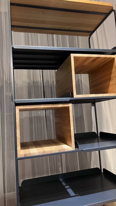 Regal loftowy loft drewno drewniany metal