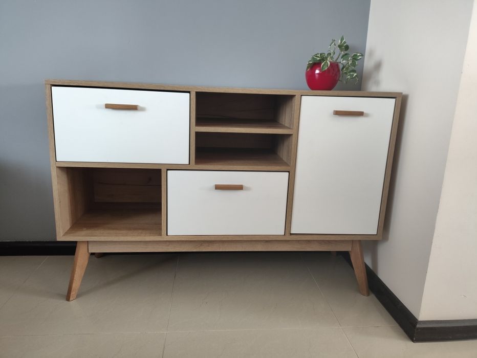 2 x komoda dąb biel styl skandynawski