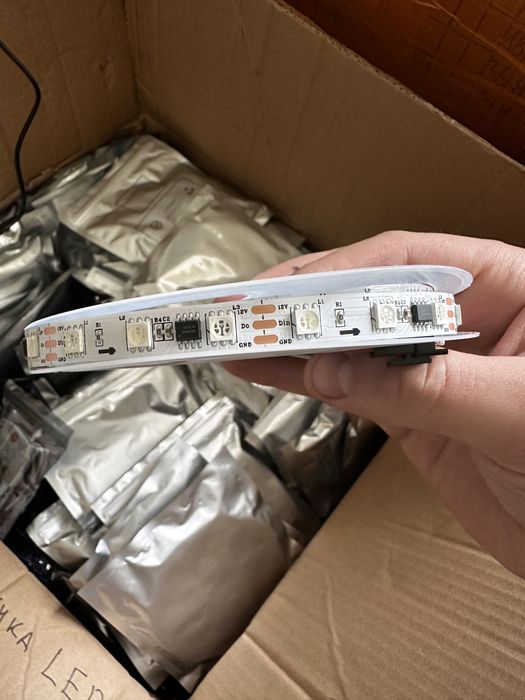 LED стрічка WS2811 12V RGB адресна 30 LED/м | Піксельна світлодіодна стрічка