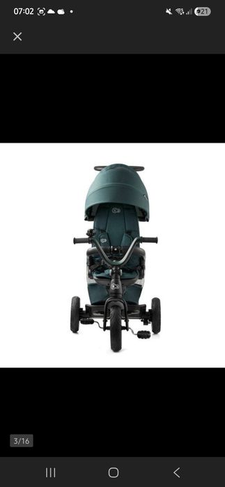 Kinderkraft EASYTWIST - Rowerek trójkołowy Midnight Green