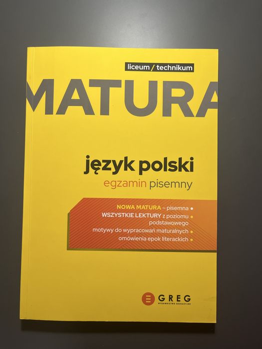 Matura język polski egzamin pisemny - Wydawnictwo GREG
