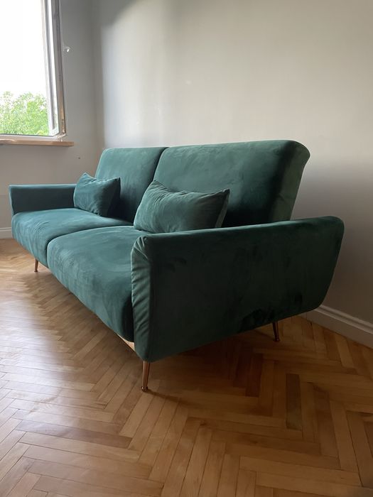 Sofa rozkladana butelkowa zieleń