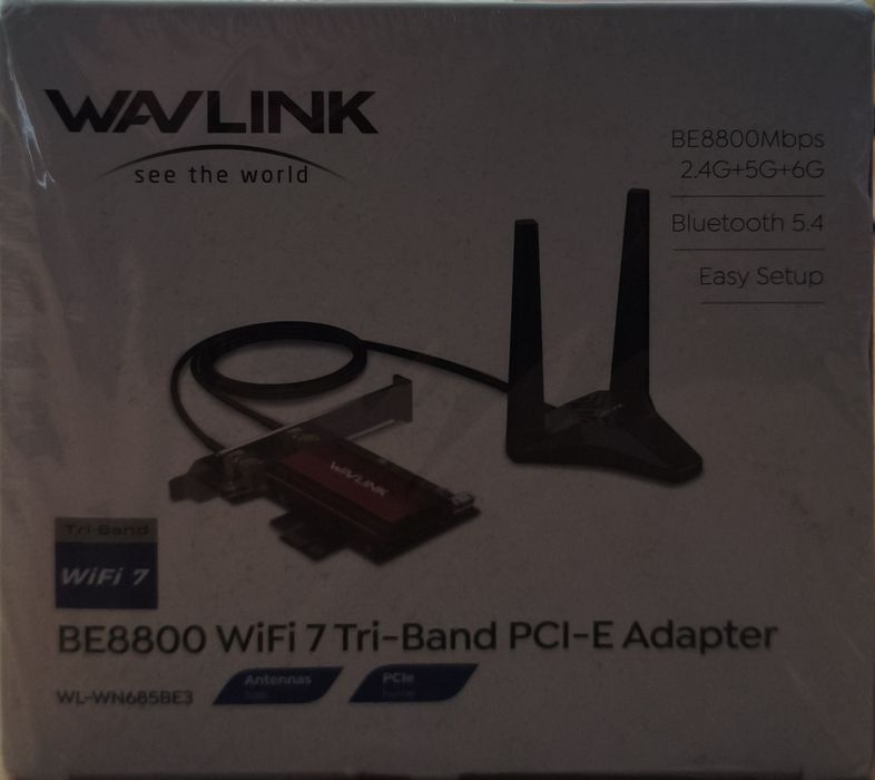 Новий Wi-Fi 7 адаптер WAVLINK BE8800 (Intel BE200) PCI-E. ТІЛЬКИ Intel