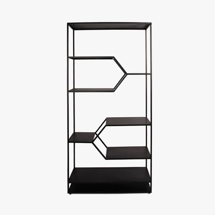 Estante metal preto 90x35x180 cm