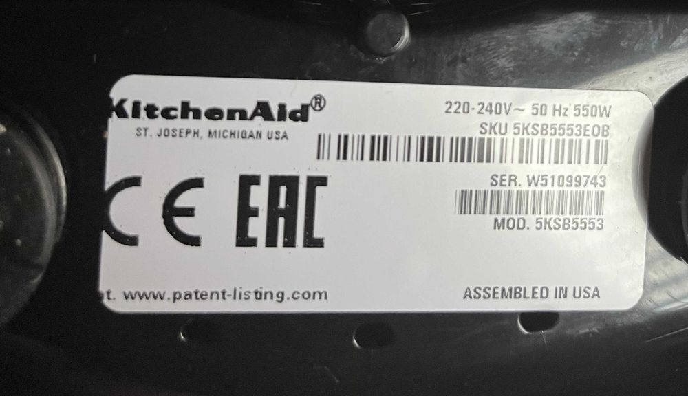KitchenAid Artisan 5KSB5553EOB Czarny
