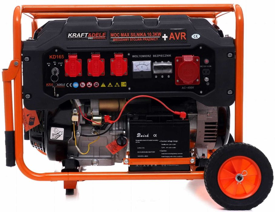 agregat prądotwórczy generator trójfazowy 230V 400V AVR na kołach PB95