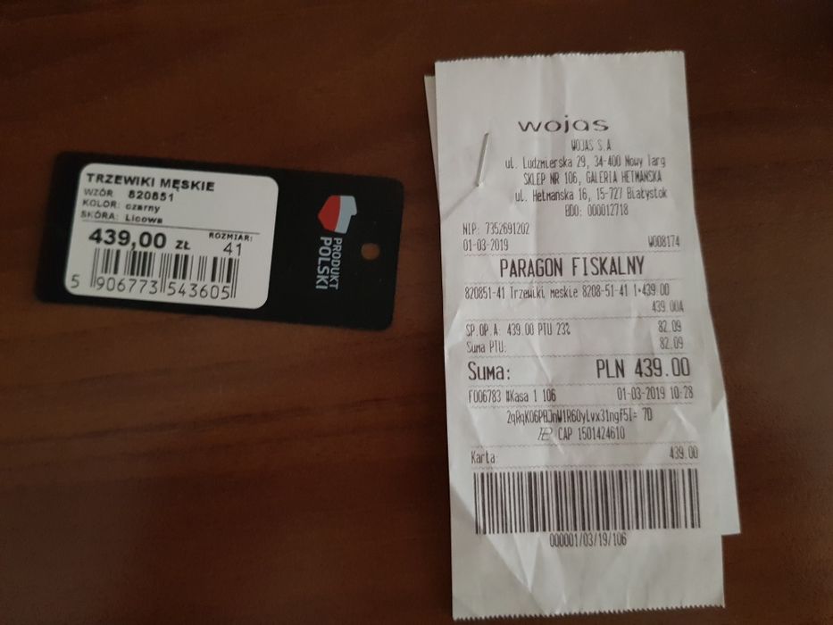 Wojas buty  trzewiki męskie rozmiar 41/42 raz założone