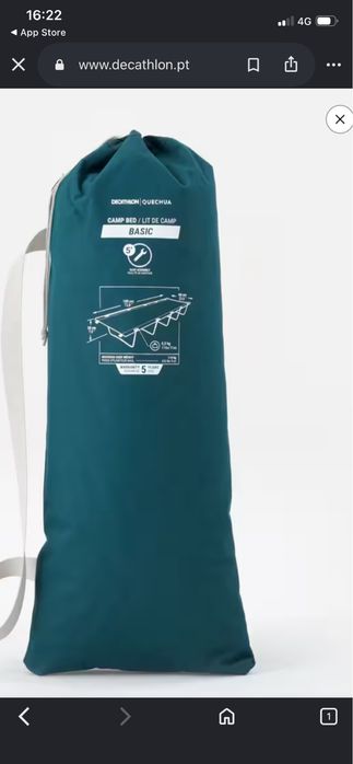 Campismo QUECHUA Cama de Campismo CAMP BED BASIC 60 CM - 1 pessoa