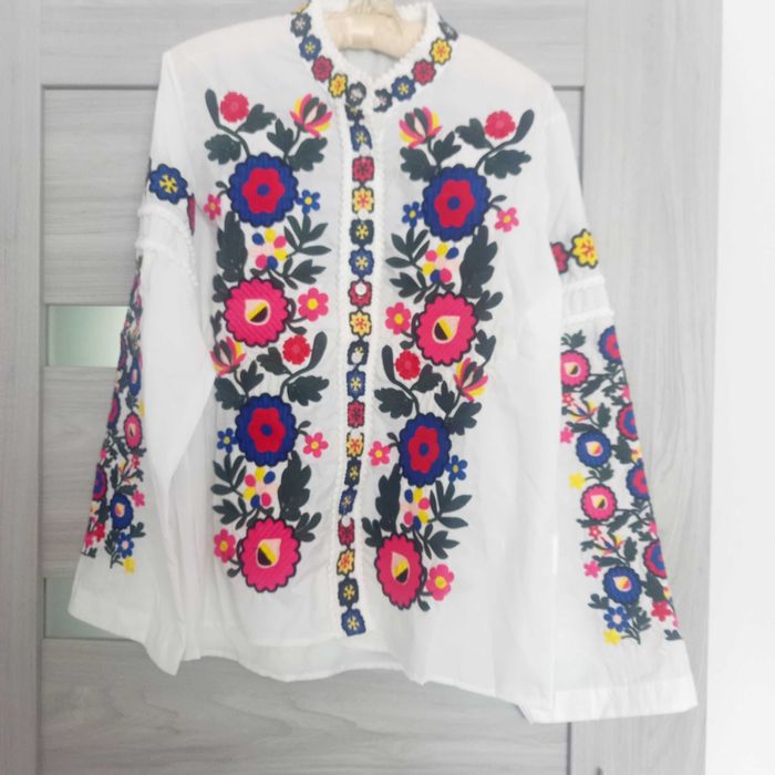 Bluzka koszula kwiaty L