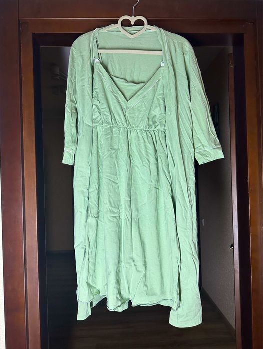 Комплект для вагітних в пологовий, халат + сорочка