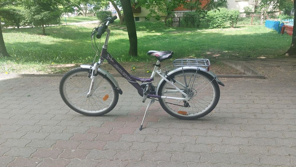 Rower Raleigh 24 cale fioletowo-biały