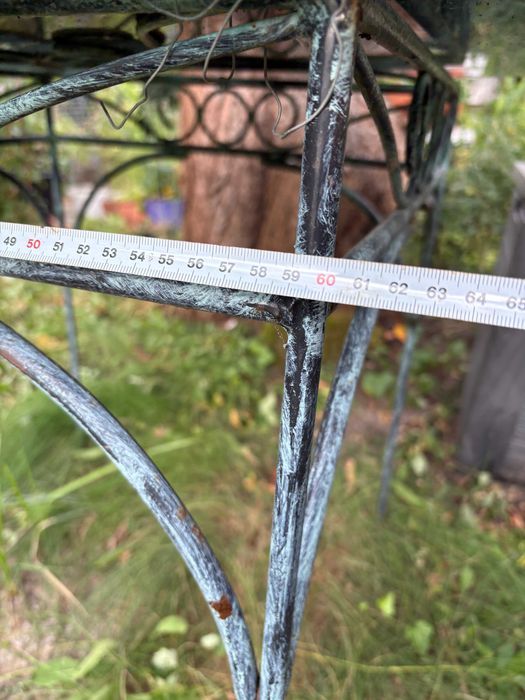 Stoliki ogrodowe metalowe zdobione, 2 sztuki, puls blat szklany