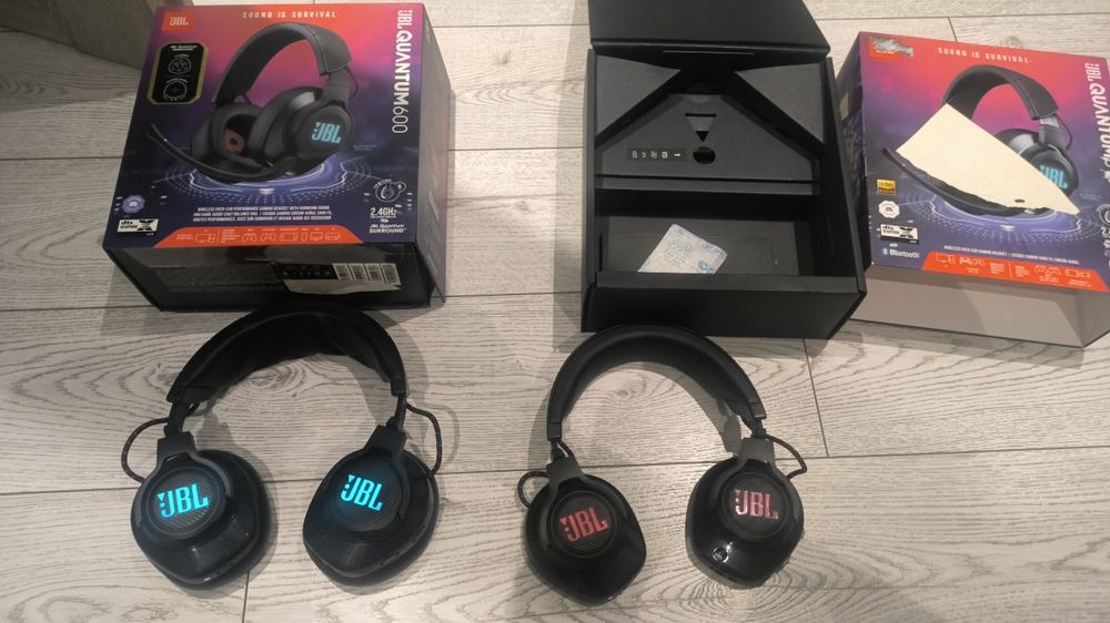 Sluchawki jbl quantum 600 oraz 610 wyrwane mikrifony