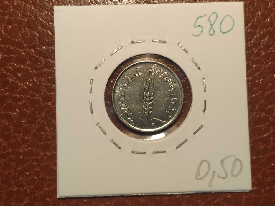 580 moeda de 5 centimes de 1962 (plantas-espiga) - França