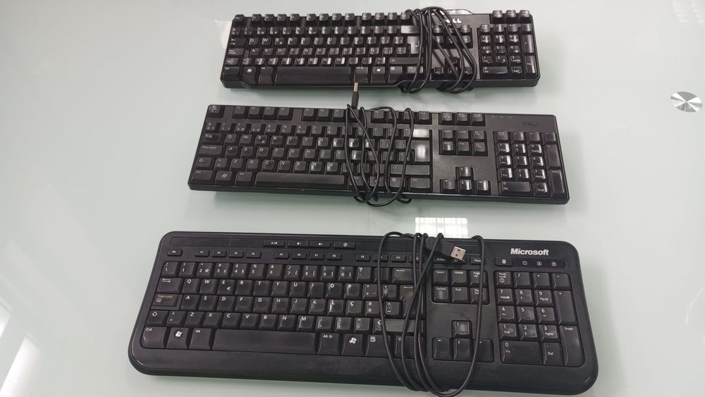 Teclados para computador – várias marcas (Dell / Microsoft)