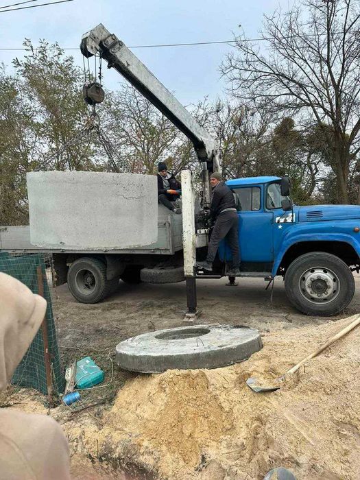 Земляні роботи. Копка септика, траншей, каналізації. Бетонні кільця