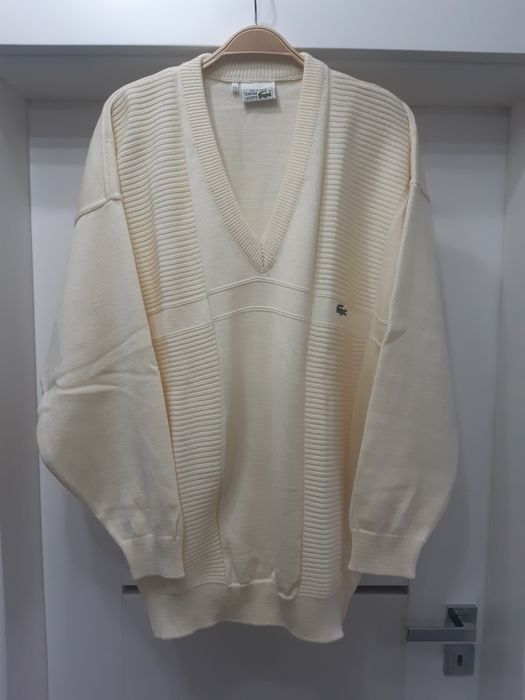 Lacoste oryginalny męski sweter kanarkowy, ecru, żółty XXL