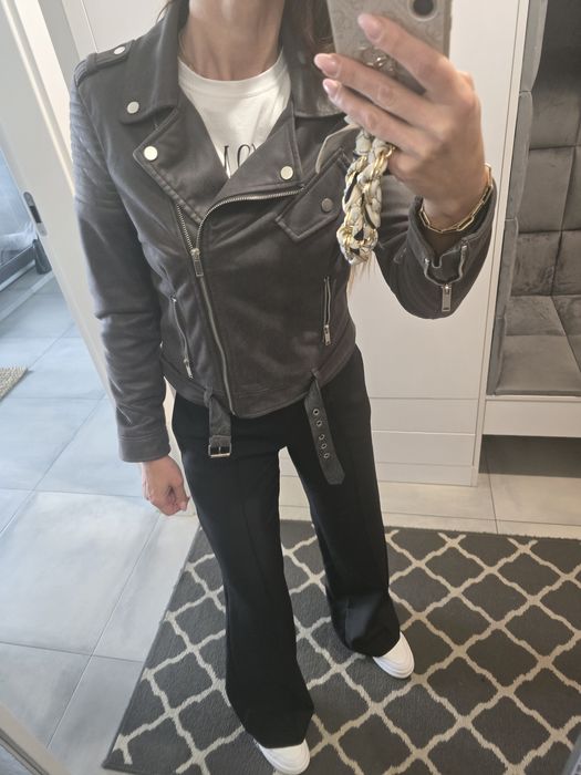 Ramoneska r.S szara, imitacja zamszu