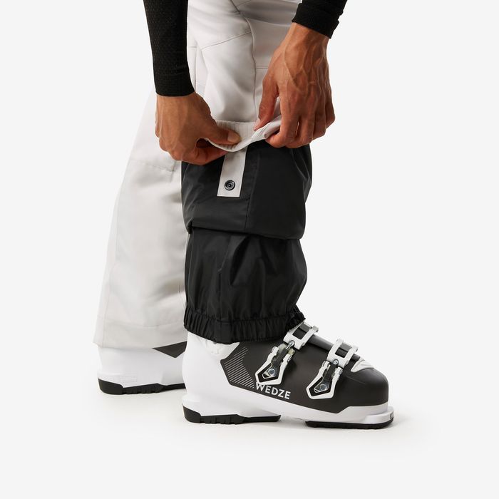 Calças de ski quentes e justas mulher, 500 bege