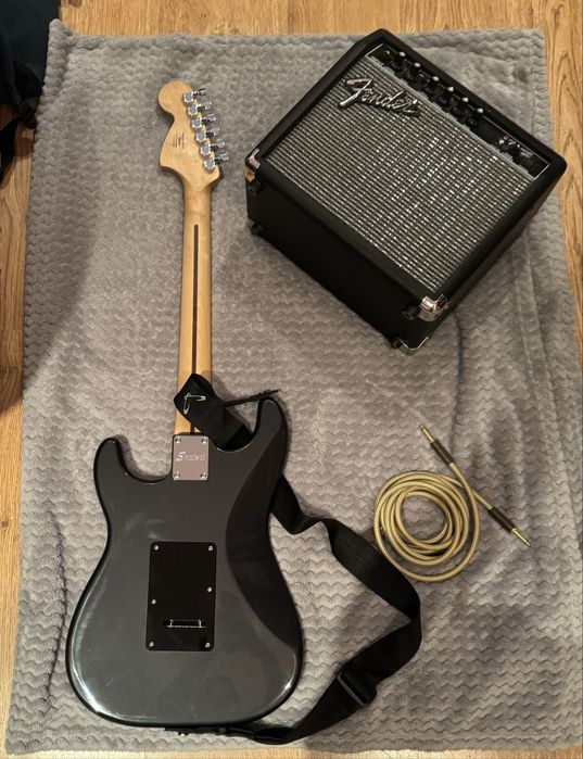 Pack Guitarra Elétrica Sonic Stratocaster Preta