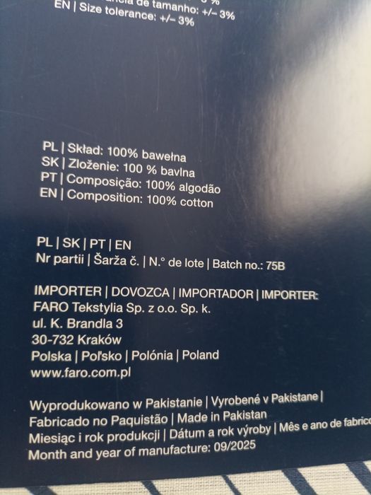Biało granatowa pościel bawełna 100% Smukee komplet pościeli 160/200