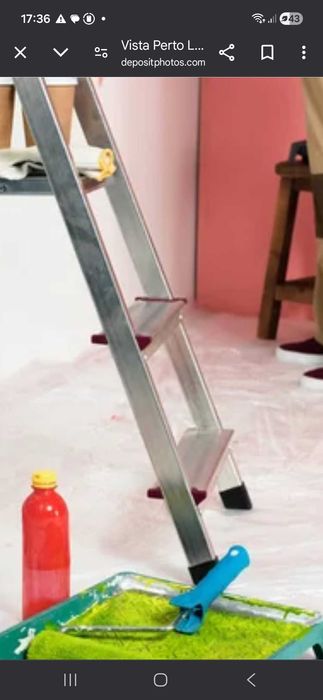 Faço trabalhos de pintura interiores e exteriores muros etc.