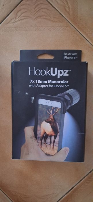 Carson HookUpz 7x18 Close Focus Monocular and Digiscoping Adapter for iPhone 6