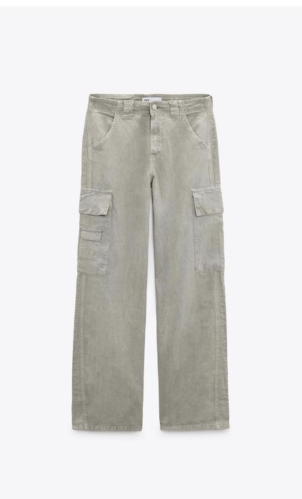 Штани zara cargo pants нові з приємного матеріалу на низькій посадці