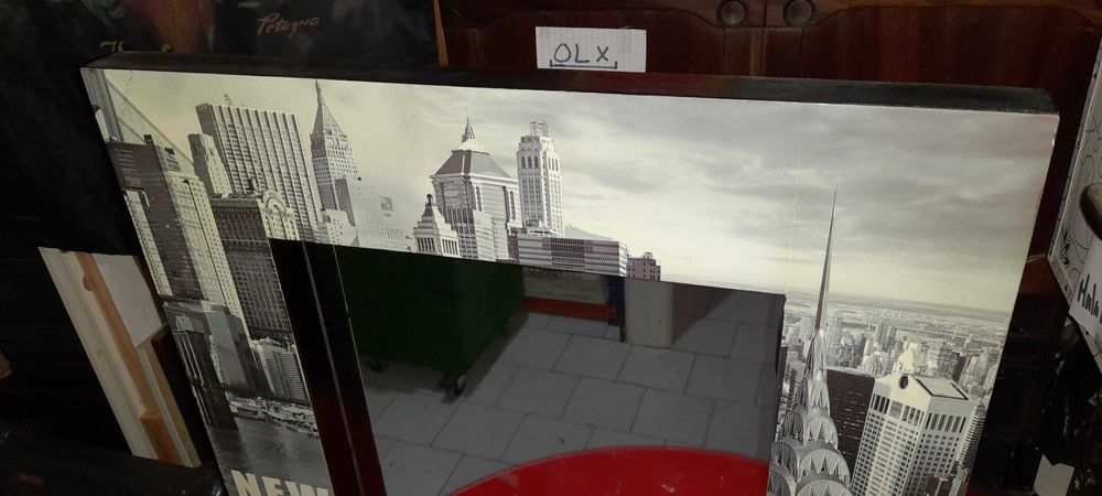 Espelho de parede em madeira lacada Nova York 60cm x4.5 cm