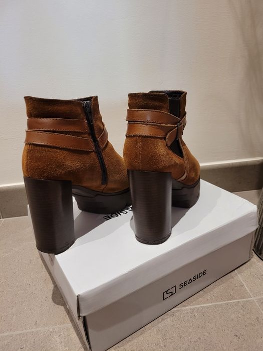 Botas senhora castanhas seaside