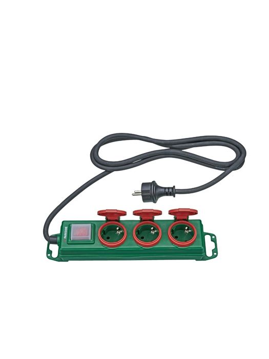 Régua de tomadas para uso externo com tampas articuladas de fechamento automático parkside