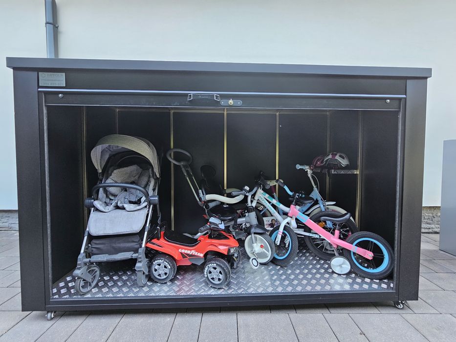 Box garażowy, schowek ogrodowy, box na rower, narzędzia zabawki