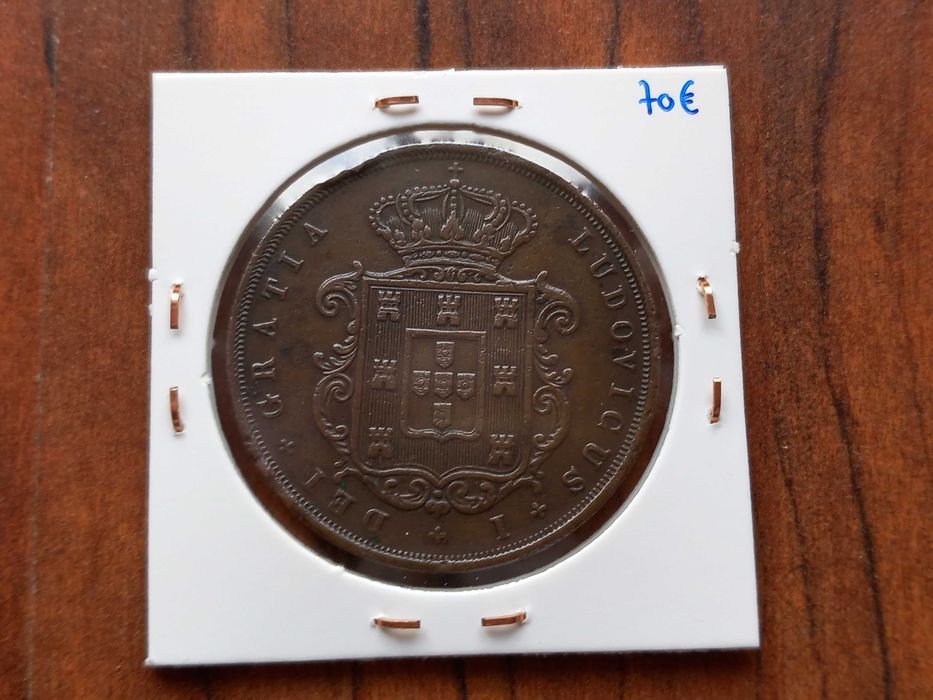 Moeda XX Reis 1867 D. Luís