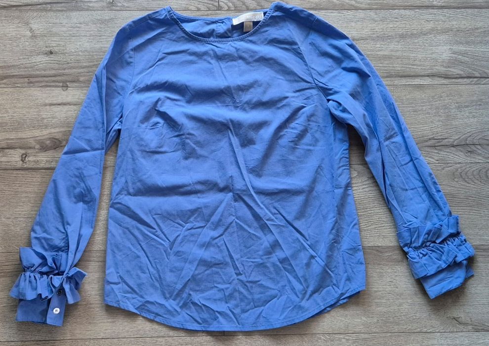 Oryginalna bluzka koszula Michael Kors r. S, falbanki na rękawach glam